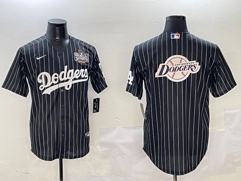 Men Los Angeles Dodgers Blank Black Stripe Jointly Name 2025 Nike MLB Jersey style 29->los angeles dodgers->MLB Jersey